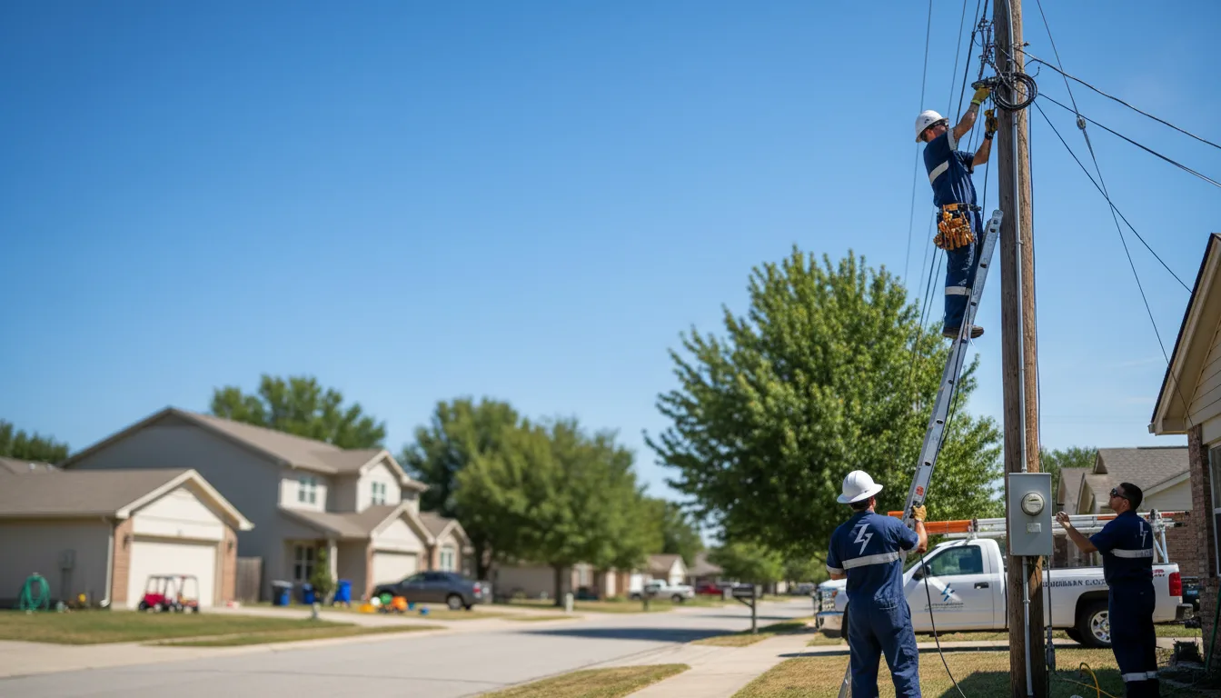 Residential electrician providing installation services in Hermleigh, TX